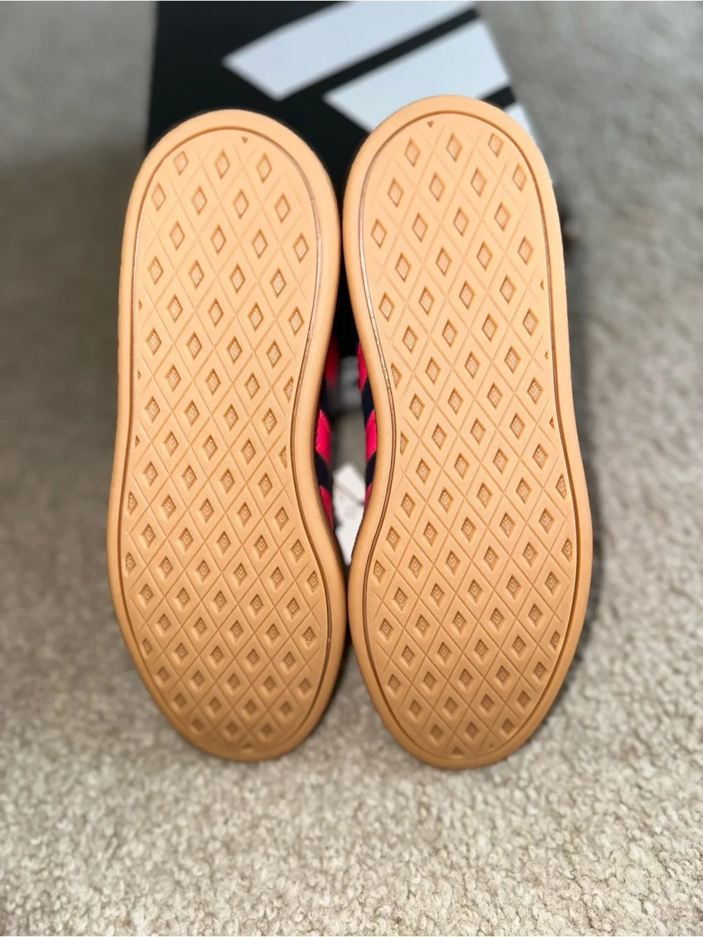 adidas Kids Navy Blue Pink Gum Sole Sneakers